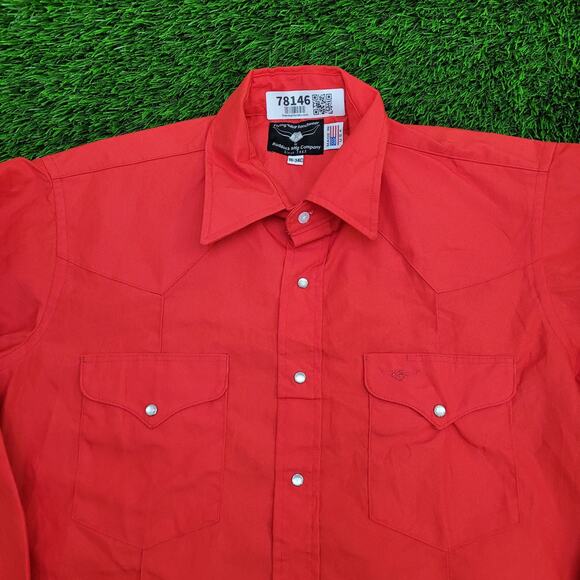 Vintage 80s Western Ranch-Wear Button Shirt M/L 22x31 Ruddock - Picture 10 of 12